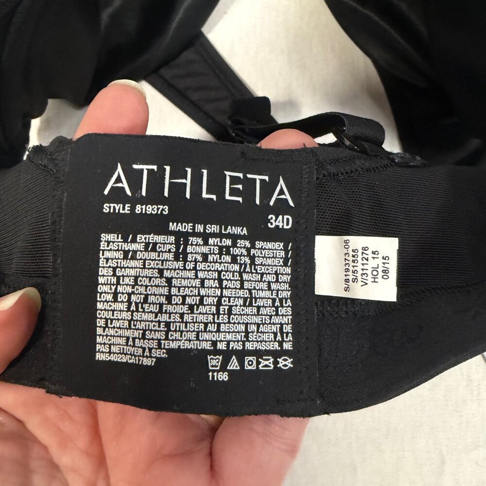 Athleta TBird Sports Bra 34D Underwire Support High Impact NWT - Picture 6 of 7